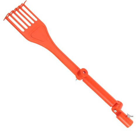 DIYEAH 1 Set Strumenti per la Pulizia delle grondaie Rimozione Foglie grondaia Strumento Pulizia grondaie Mini rastrello pulitore per grondaie acchiappafoglie plastica Orange