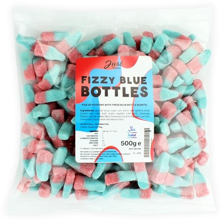 Just Treats Fizzy Blue Bottles (500g Share Bag)