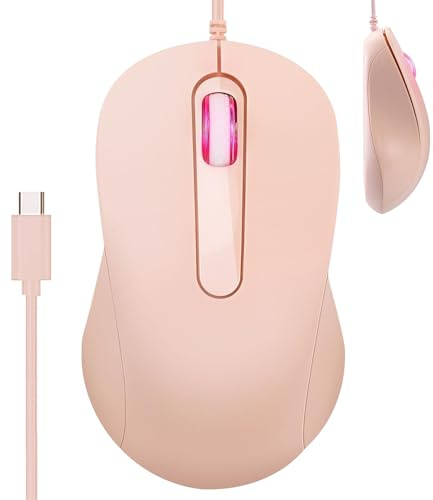 Manolyee Mice Wired | USB Wired Mice - Anti-Slip Ergonomic Game Accessories Plug-And-Play Desktop for Home Office School Men
