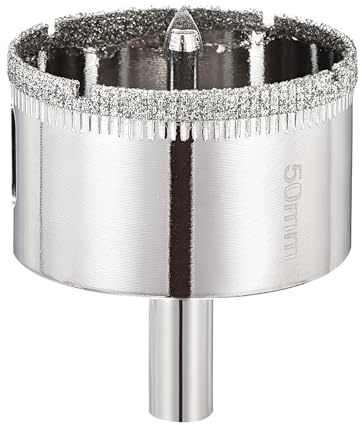 PATIKIL 1-31/32 50mm Diamond Hole Saw with Center Drill Bit for Glass | Diamond Hole Cutters Hollow Core Drill Bits for Fiberglass, Tile, Porcelain, Ceramic