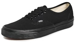 Vans Unisex Authentic Unisex Sneakers, Black/Black, 5 US Women/3.5 US Men