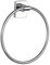 tesa KLAAM Handtuchring, verchromt - Handtuchhalter-Ring oval - zur Wandbefestigung ohne Bohren, inkl. Klebelösung - 185 mm x 200 mm x 47 mm