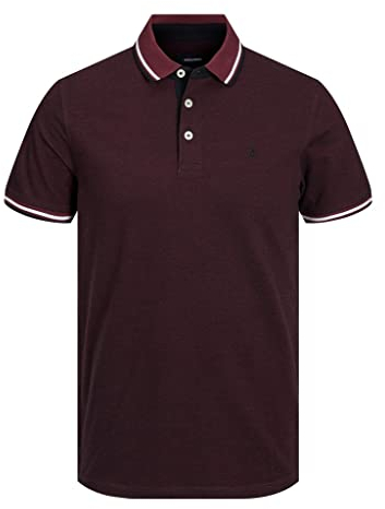 Jack & Jones Men's Jjepaulos Polo Ss Noos Polo Shirt, Port Royale, XXL