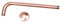 VVW&LIU Cobre Rojo Antiguo Brazo de Ducha Cabezal de Ducha Tubo de extensión montado en la Pared Soporte de Ducha Accesorios de baño, h