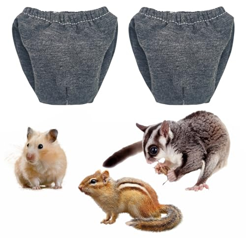Windeln für kleine Haustiere, Meerschweinchen, Wiederverwendbare Eichhörnchen-Windeln, waschbar, speziell für die Verwendung auf Haustier-Eichhörnchen, kleinen, mittelgroßen Meerschweinchen, Grau,