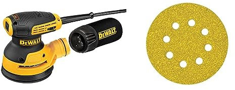 DEWALT - Ponceuse excentrique 280W ø125mm - DWE6423 & Disques abrasifs 125mm grain 120 25 pièces DT3115-QZ
