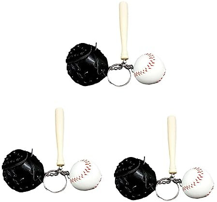 PACKOVE 3St Baseball-Schlüsselanhänger Mini-Baseballschläger aus Holz Schlüsselbund Sport