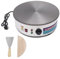 2800w 45cm commercial professionnel en acier inoxydable crepes plaque Crêpes Maker Crêpes Party Plaque de Cuisson Antiadhésive Posable sur table Thermostat réglable Spatule Distributeur inclus 220v