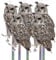 Eulenattrappe zum Erschrecken von Vögeln, 5PCS Vogelscheuche zum Aufhängen, um Tauben und Spechte aus dem Garten oder Hof fernzuhalten