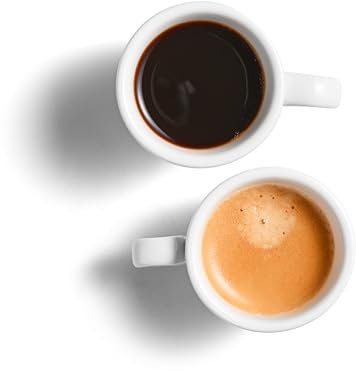 Stylusella 2.5 oz / 75 ml Pure White Ceramic Espresso Cups, Set of 2, Demitasse Espresso Mugs