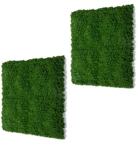 STI Siepe Pannello di Muschio Artificiale 3D Verde Scuro 2pz 50x50cm