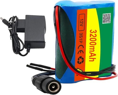 12V 3200Mah Lithium Battery,12V Rechargeable Lithium Battery Pack,Portable 12 Volt Battery, for Led Light Bar,Car Robotics,Radio Solar And More(With Charger)