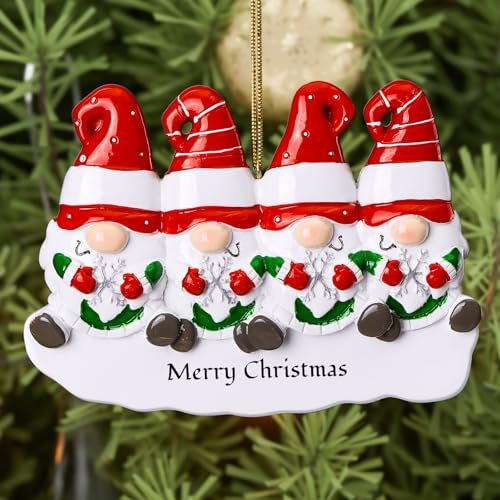 witfox 2024 Set mit 4 Weihnachtsbaum-Zwergen, Geschenke für die Familie