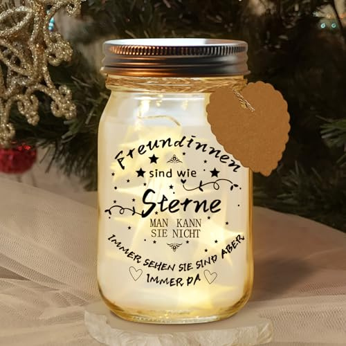 KOIROI Geschenke für Freundin Frauen, LED Flaschenlicht mit Spruch | Beleuchtete Flasche, Leuchtflasche Personalisiert, Geburtstagsgeschenk für Frauen Mama Freundin, Herzensmensch Geschenk