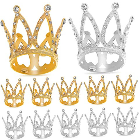 BESTonZON 12stücke Kleine Kronen Strass Mini Kronen Für Geburtstagstorte Dekoration Party Lieferung
