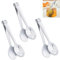 Kighdel 3 PcsTea Bag Squeezer Tool, Tea Tongs Tea Bag Strainer,Stainless Steel Tea Spoon Tea Bag Holder,Strainer Clip Spoon for Picking Up Tea Bags and Rock Sugar Cubes,Tea Accessories for Tea Lovers