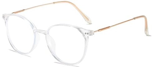 Genérico Gafas de Lectura Progresivas Multienfoque con Anti Luz Azul para Hombres y Mujeres, Lectores de Computadora de Marco Grande de Moda(Transparent,2.5 x)
