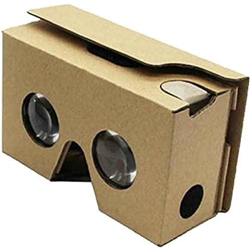 Goggles Cardboard, 3D VR Headsets DIY Virtual Reality Box Glasses with Clear Optical Lens and Comfortable Head Strap, for All 3.5-6 Inch Smartphones