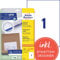 AVERY Zweckform 6119 Universal Etiketten (25 plus 5 Klebeetiketten extra, 210x297mm auf A4, Papier matt, bedruckbare Versandetiketten, selbstklebende Versandaufkleber mit ultragrip) 30 Blatt, weiß