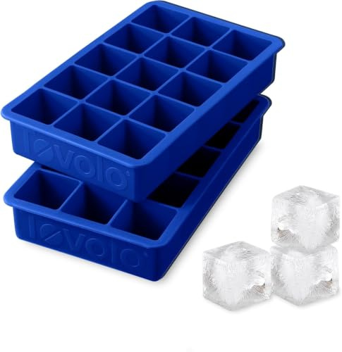 Tovolo Perfect Cube Ice Tray, Set of 2, Stratus Blue