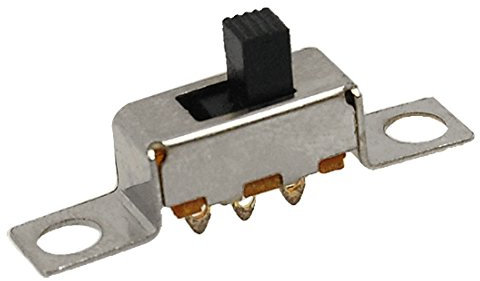 sourcing map 10pcs DC 50 V 0.5 A On/On 2 Posición 1P2T SPDT Panel Interruptor Deslizante 3 Solder Lug Pin