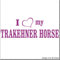 cartattoo4you® AI-01987 | I Love (als Herz) My TRAKEHNER Horse | Autoaufkleber Aufkleber Farbe Hellviolett, in 24 Farben erhältlich, glänzend 20 x 7 cm Motiv Copyright by dh-Folien