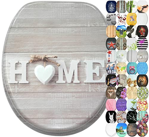 Sanilo Soft Close Toilet Seat, Wide Choice of Beautiful Toilet Seats, Stable Hinges, Easy to Mount (Home)