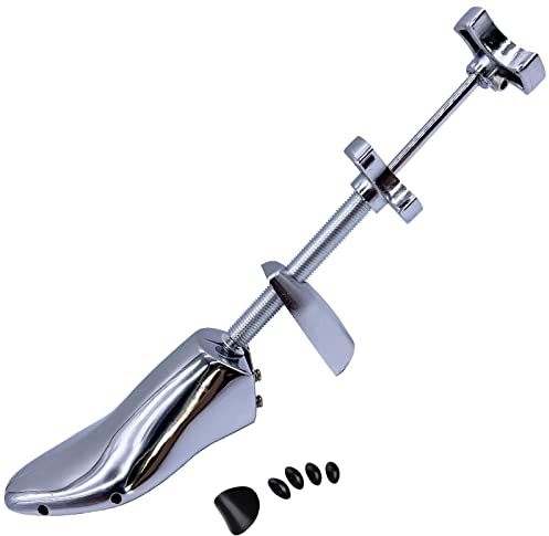 Xinlinke Professional Metal Shoe Stretcher Men USA Size 5-12 (EU 39-46) Flat Shoes Tree 2-Way Adjustable Wide Width Length Expander Double Shaft