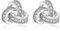 Tuscany Silver Damen Ohrstecker Rhodiniert Sterling Silber Weiß Zirkonia 10mm Knoten