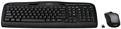 Logitech MK335 | Full size low-profile quiet keyboard, full size ambidextrous contoured mouse with rubberized side grips, Windows ChromeOS