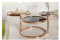 Lnxp Designer Couchtisch Rund Chrom in Kuper Schwarz Tisch Beistelltisch REPRO Art Deko Rund Praxis Wohnung Büro Breite: Min.55cm / Max.155cm
