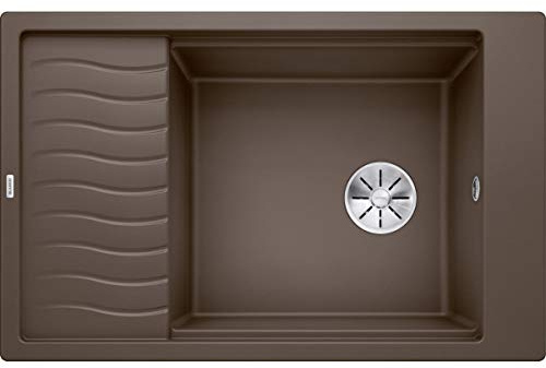 BLANCO ELON XL 6 S | Granitspüle aus SILGRANIT cafe | Reinigungsfreundliche | [78x50x20,2 cm] | für 60 cm breite Unterschränke | Reinigungsfreundliche Öberfläche | Großes Becken | reversibel