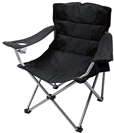 BasicNature Unisex – Erwachsene Holiday Faltstühle, Schwarz, One Size