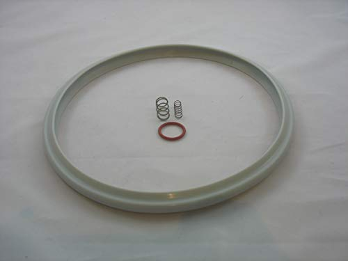Reparaturset Dichtungsring Schnellkochtopf SILIKON 22cm Innendurchmesser passend für BEKA Bio Schnellko Braun und Kemmler + Federnpaar + Ventildichtung