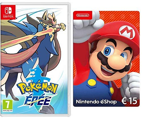 Pokémon Epée [Nintendo Switch] + Nintendo eShop Carte 15 EUR [Download Code]