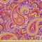 Lunarable Paisley Stoff von The Yard, Design Elements Traditionelle Blumen Vintage Kultur Ethnizität, Dekostoff für Polster und Home Accents, 91 cm, Zinnoberrot lila