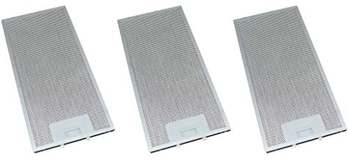 Ufixt 3 x Cooker Hood Metal Mesh Grease Filter for Kitchen Extractor Fan Vent 165mm x 350mm