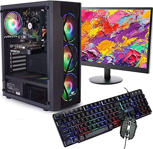 Veno Scorp GAMING PC Bundle Intel Core i7 2600 16GB Ram, 24 Full HD Led Monitor 256GB SSD + 1TB HDD 4GB Graphics Card Windows 11 Gaming PC USB 3.0