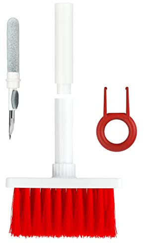 KATELUO Cepillo de Limpieza del Teclado,Limpieza de Teclado y Auriculares,Limpiador de Teclado 5 en 1,para la Limpieza del Teclado y la Limpieza del Polvo de Los Auriculares Bluetooth (C)