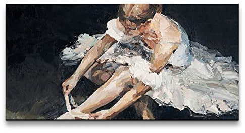 Paul Sinus Leinwandbild 120x60cm Ballerina Ballett Junge Frauen Tänzerin Malerisch Kunstvoll