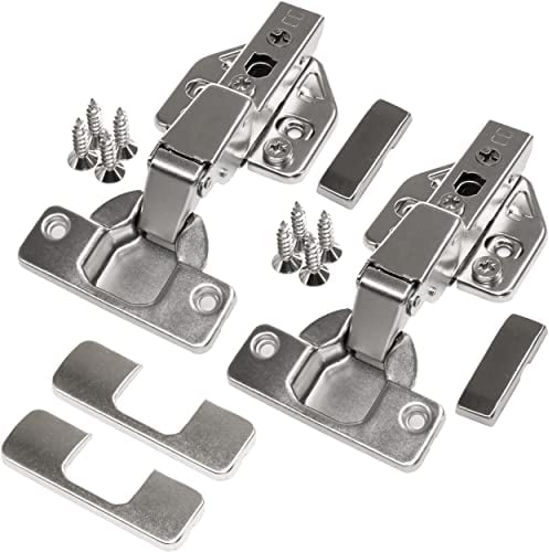 2 Stück | LANZZAS 110 Grad Mittelanschlag Türscharnier, Topfband Automatikscharnier mit Dämpfung und Schließautomatik. Scharniere für Möbel und Schränke