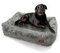 HS-Hundebett® Kuschelbett Deluxe Exklusiv S (60x75 cm) – Orthopädisches Hundebett mit Memory Foam & Anti-Rutsch – Waschbar – Anthrazit – Made in DE