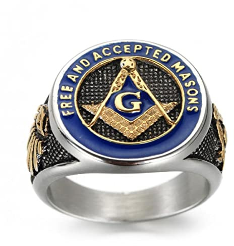 YAHOYA Neuer herrschsüchtiger Freimaurerring Männer Freimaurer Siegel Ring Jahrestag Geschenk Hochzeit Verlobungsring Schmuck Ring