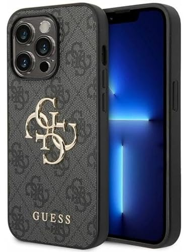 Guess GUHCP15L4GMGGR Hülle für iPhone 15 Pro 6.1 grau hardcase 4G Big Metal Logo