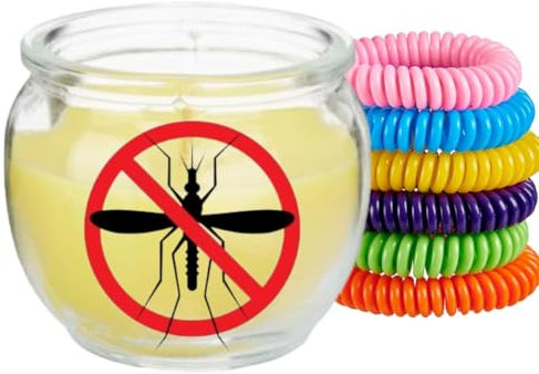 Vela Citronela Antimosquito, Citronela Antimosquito, Repelentes de Mosquitos, Pack de 2 velas Antimosquitos, Citronela Antimosquitos, Repelente Antimosquitos, Vela Citronela Exterior y Interior