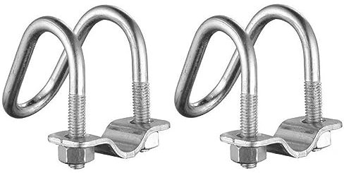Surprecision 6 Stück Kreuzverbinder-Rohrschellen, verzinkter Stahl, Kreuzrohrschellen, Kreuzrohrschnalle, passend für Rohre mit Außendurchmesser 5,1 cm und 6,4 cm – zuverlässige Stabilität garantiert!