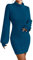 JUOIANTANG Strickpullover Damen Oversize Winter Dresses for Women Baumwollkleider Damen Sommer Navy Blau L