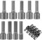 CPROSP 9-tlg Sechskant Stecknuss Set 1/4'', Steckschlüsseleinsätze 5,6,7,8,9,10,11,12,13mm, Sechskant Stecknuss 3,3-3,7cm Lang, Steckschlüsselsatz für Bohrer