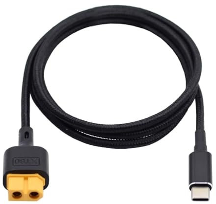 CY XT60 Power Cable 50cm USB-C Charger Cord SC100 Protocol XT60 to Type-C Fast Charging Cable for RC Lipo Battery Quadcopter Multicopter Aeromodelling