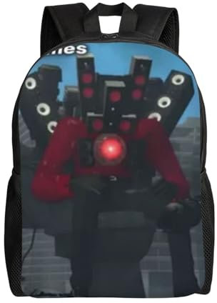 AeRko Niedlicher Cartoon-Anime-Rucksack für die Schule, 3D-Druck, 43,2 cm, große Kapazität, verstellbare Tasche für Teenager, Jungen, Mädchen (Farbe: A)